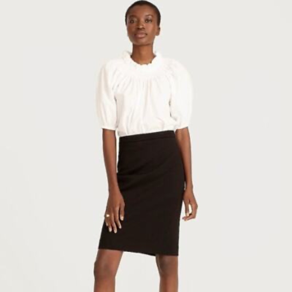 J Crew No. 2 Pencil Skirt in Double Serge Wool Size 0
